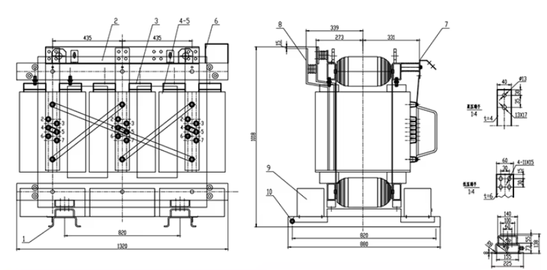 250kVA 3 Phase Step Down Transformer